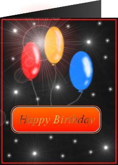 Geburtstagskarte mit Luftballons